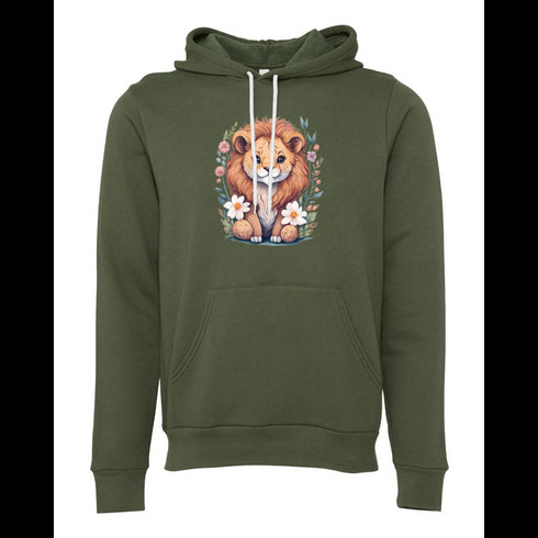 Cartoon lion Bella canvas hoodie 3719